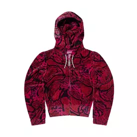 + Juicy Couture Psysnake Shrunken Zip Thru Hoodie 'Pink'