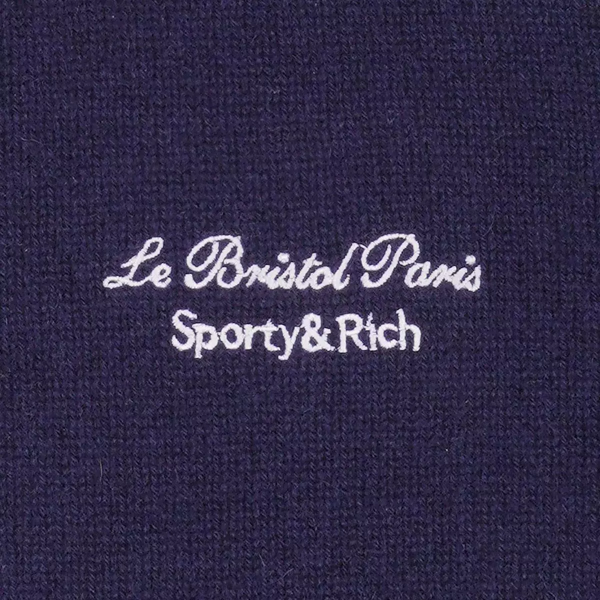 + Le Bristol Paris Cashmere Hoodie 'Navy White'