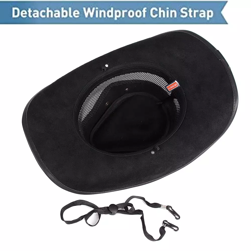 100% Leather Women Men Western Cowboy Hat Summer