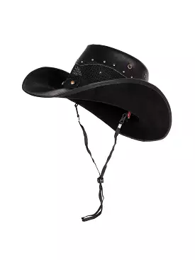 100% Leather Women Men Western Cowboy Hat Summer