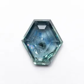 2.07ct 8.94x8.33x2.95mm Hexagon Rosecut Sapphire 21603-35