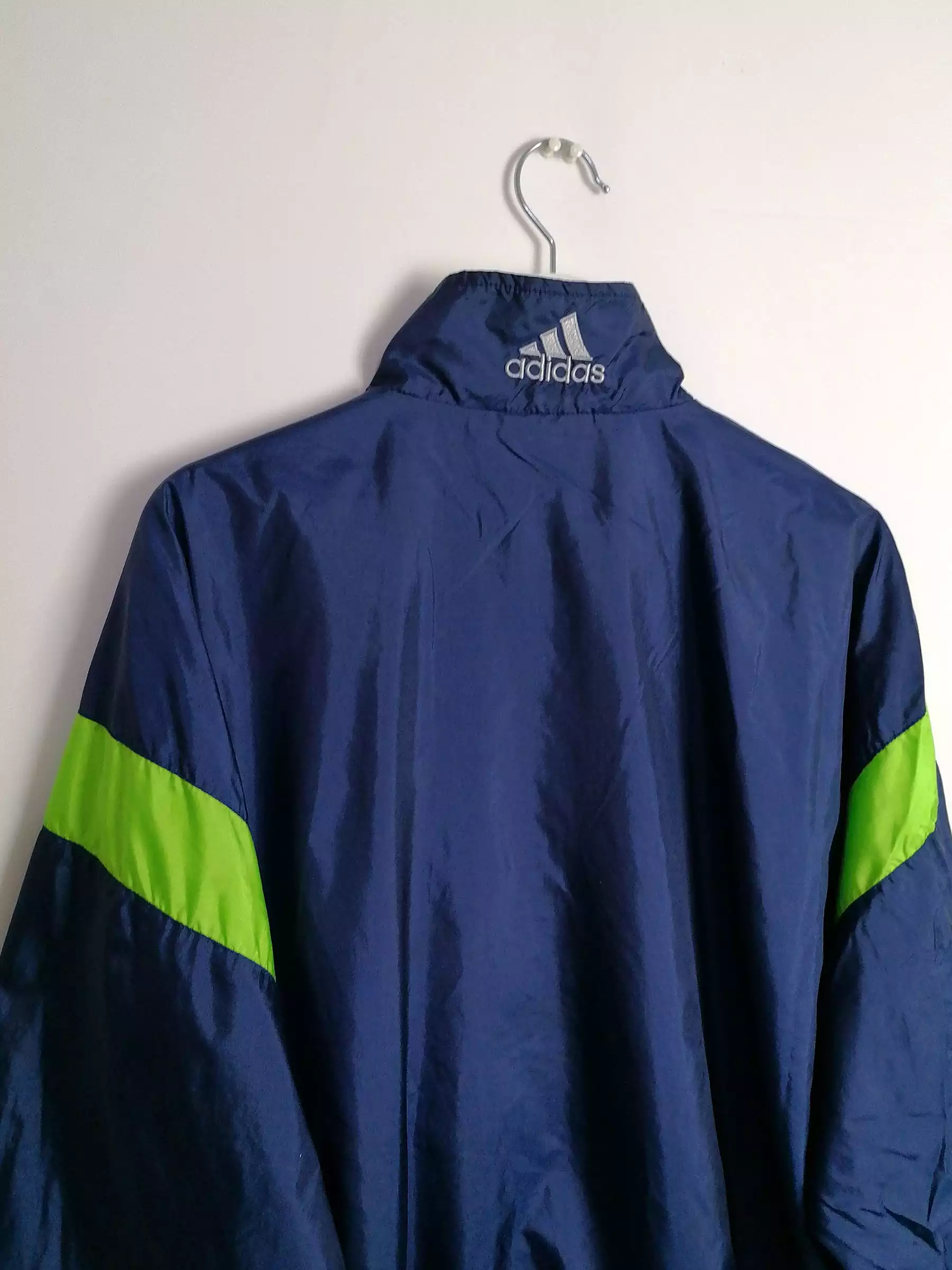 90's Adidas Unisex Shell Track Jacket ~ size L men