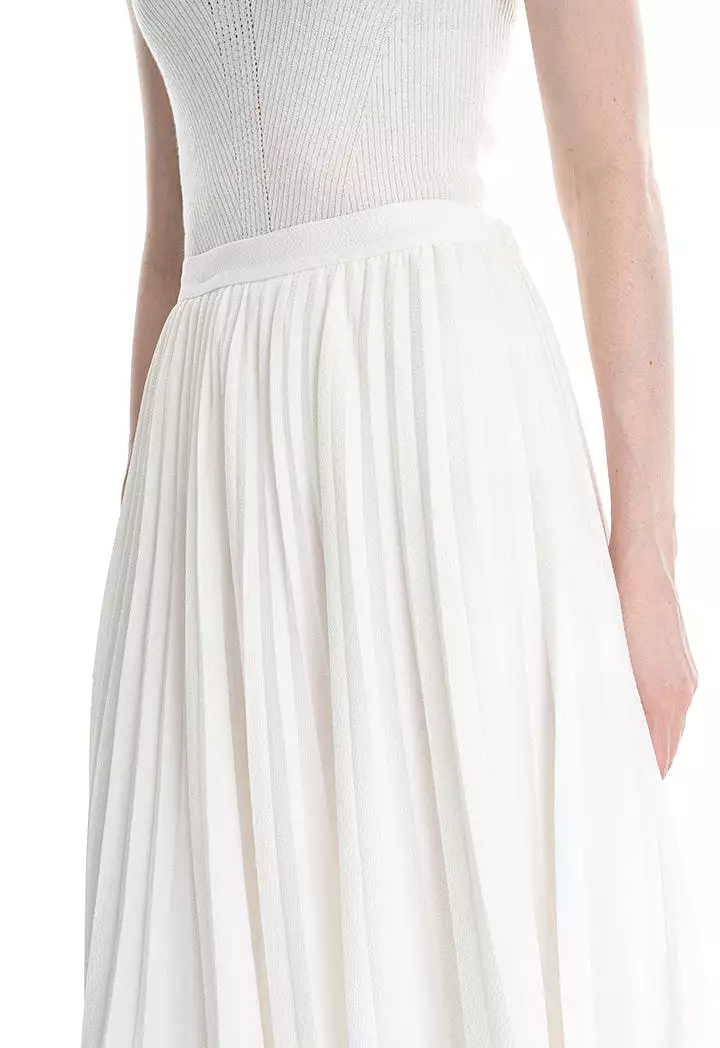 Accordion Pleated Flared Skirt