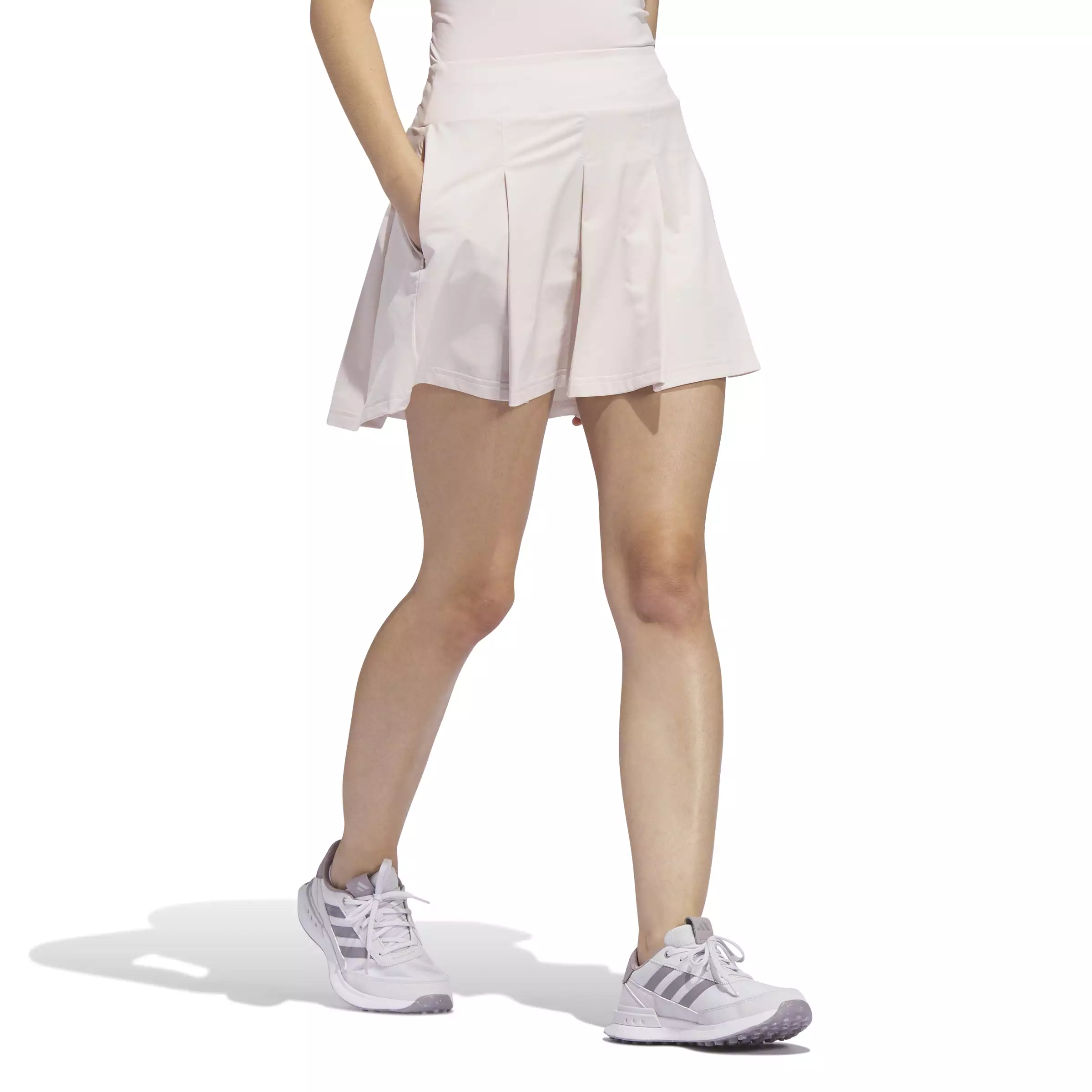 adidas Golf Women's Ultimate365 Tour Pleated Skort - Putty Mauve SS24