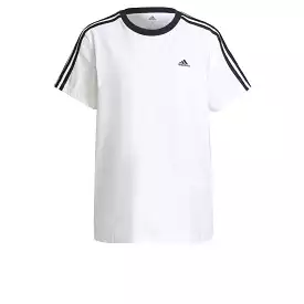 ADIDAS WOMEN'S ESSENTIALS 3-STRIPES WHITE TEE