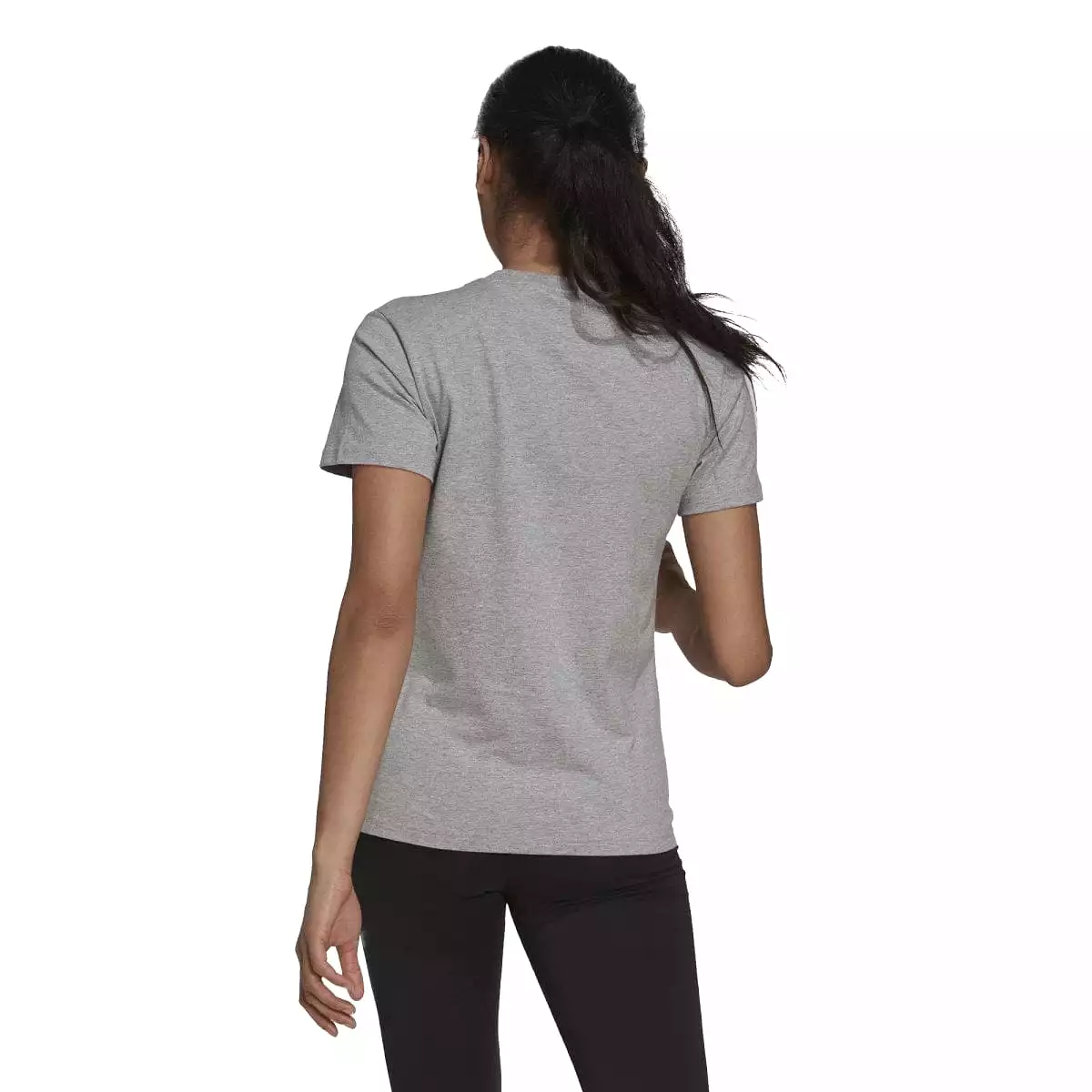 ADIDAS WOMEN'S LOUNGEWEAR ESSENTIALS LOGO GREY TEE