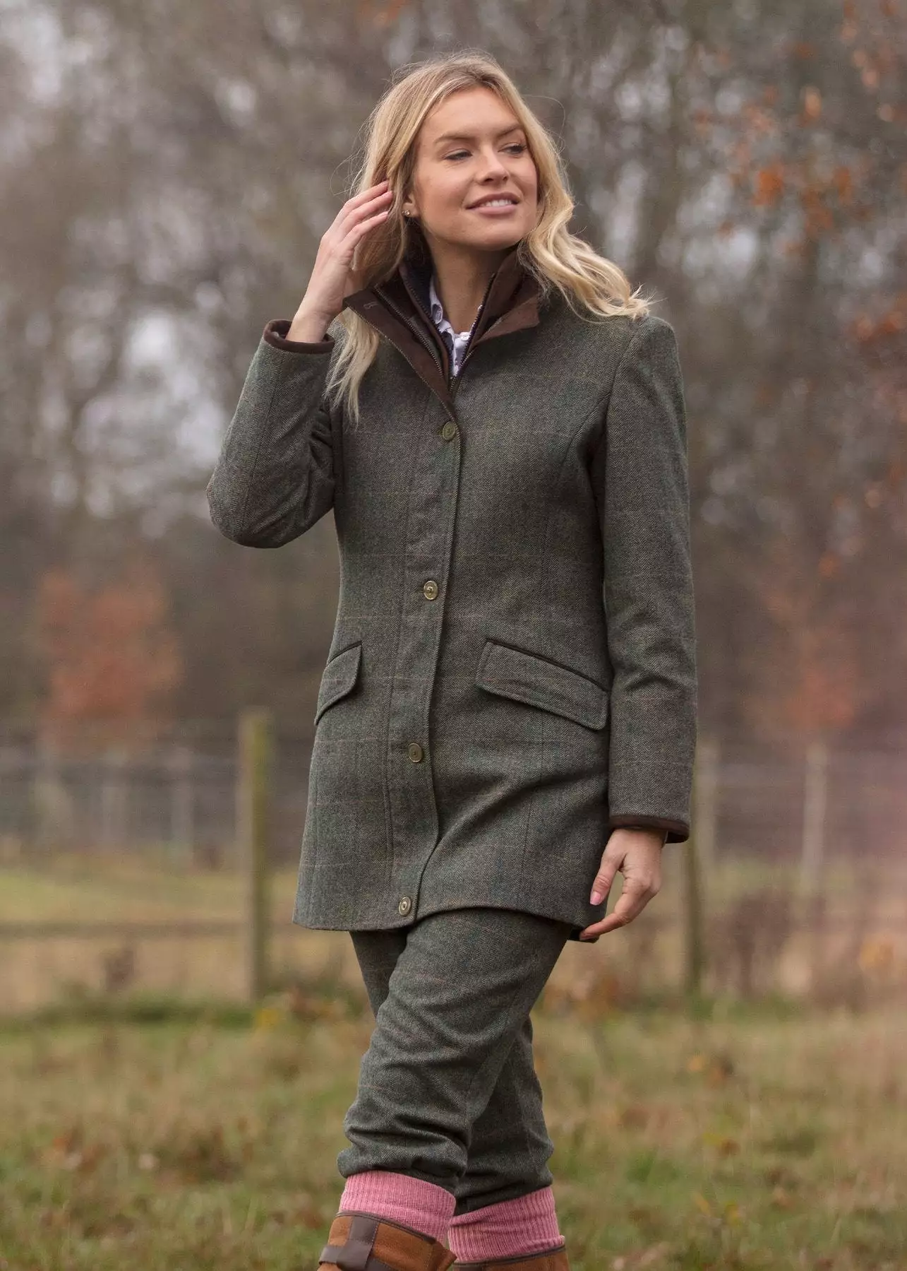 Alan Paine Women's Combrook Waterproof Tweed Field Jacket