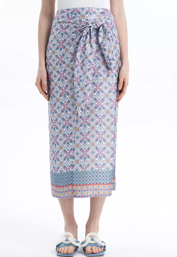 Allover printed Wrap Skirt