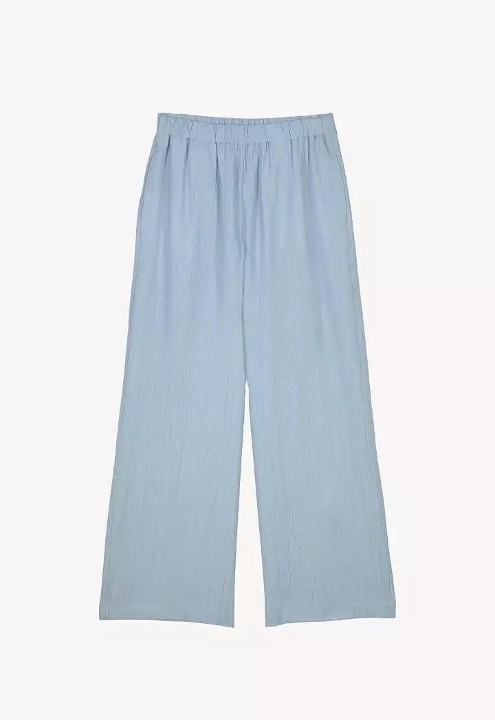 Ankle Length Textured Solid Pants