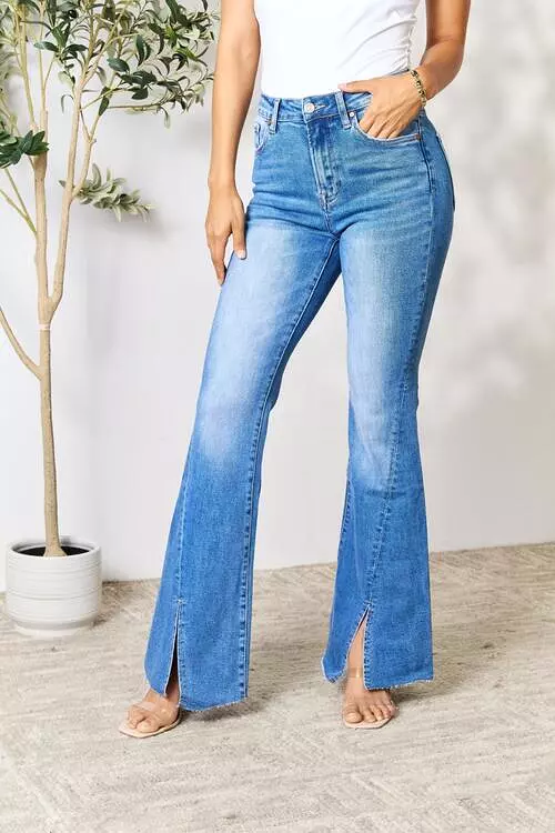 BAYEAS Slit Flare Jeans