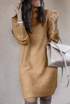 Casual Solid Color Turtleneck Sweaters(6 Colors)