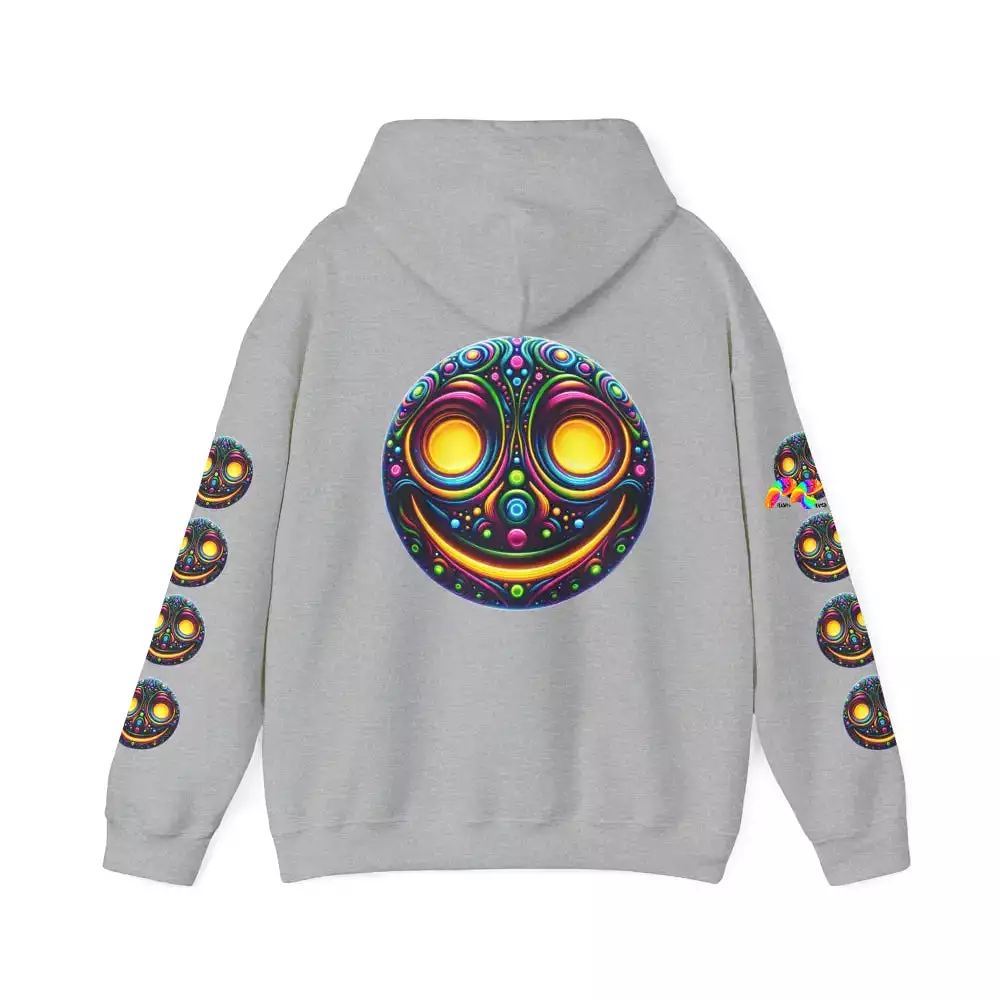 Cosmos Smiley Unisex Heavy Blend Rave Hoodie