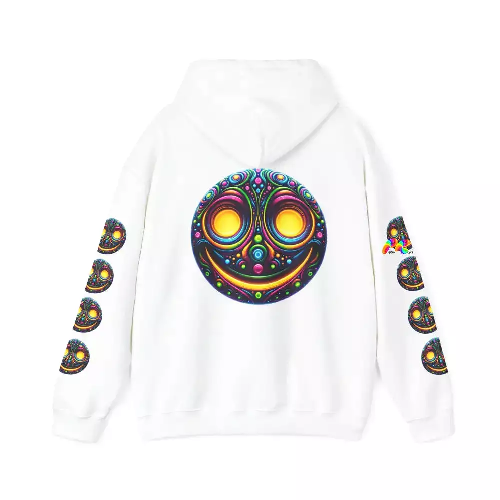 Cosmos Smiley Unisex Heavy Blend Rave Hoodie