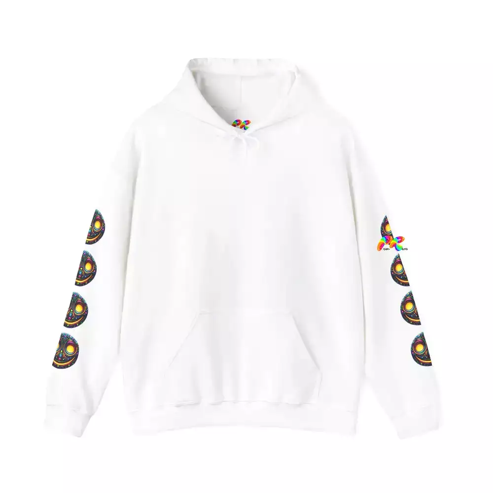 Cosmos Smiley Unisex Heavy Blend Rave Hoodie