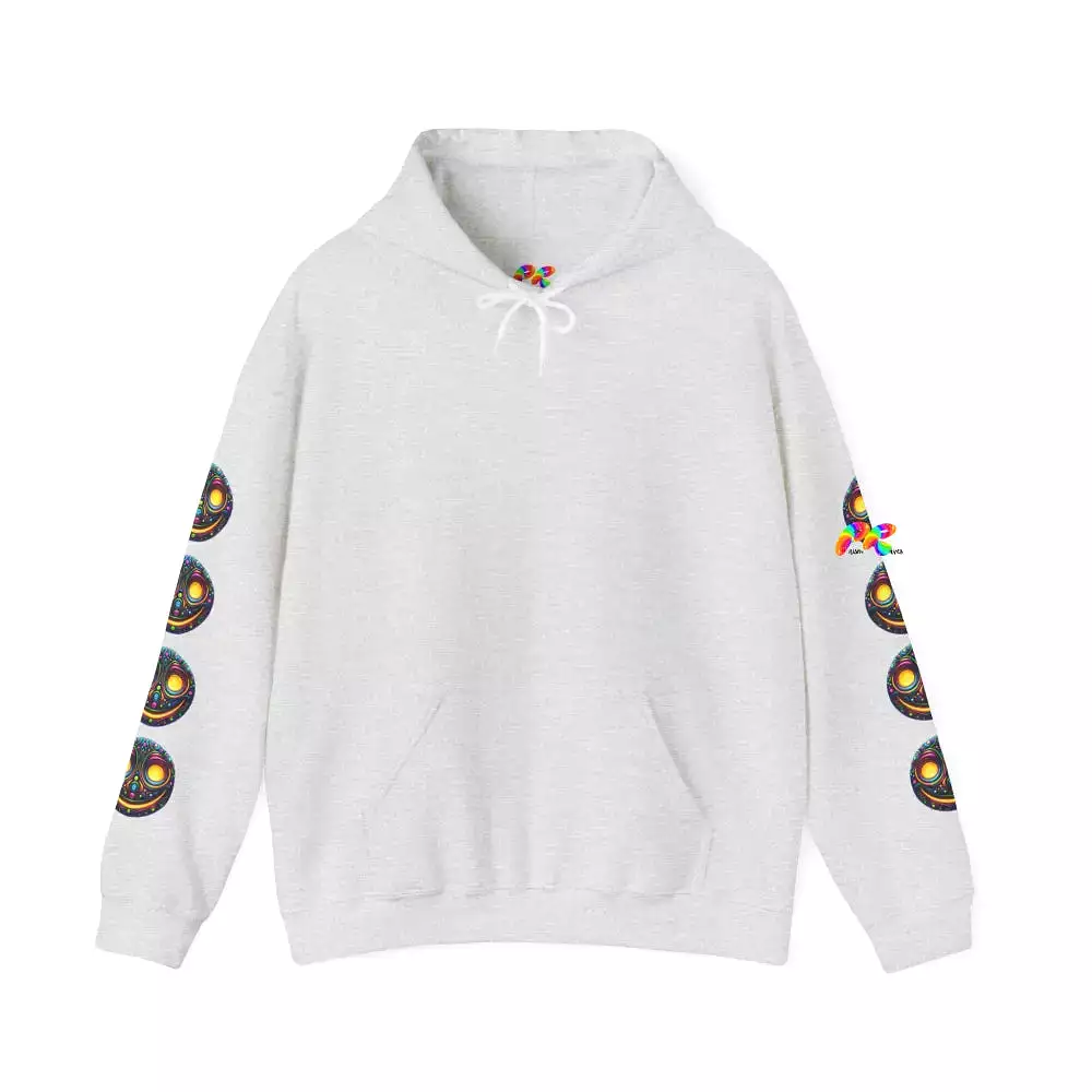 Cosmos Smiley Unisex Heavy Blend Rave Hoodie