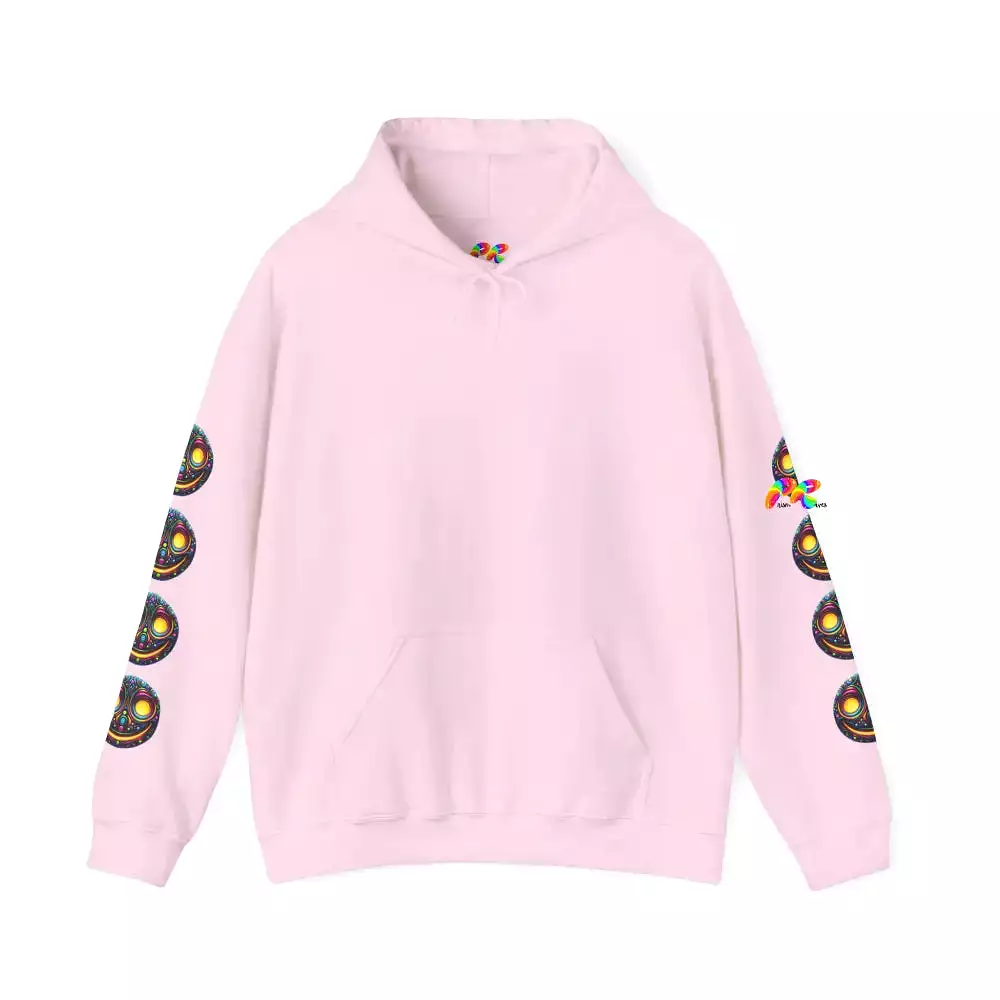 Cosmos Smiley Unisex Heavy Blend Rave Hoodie