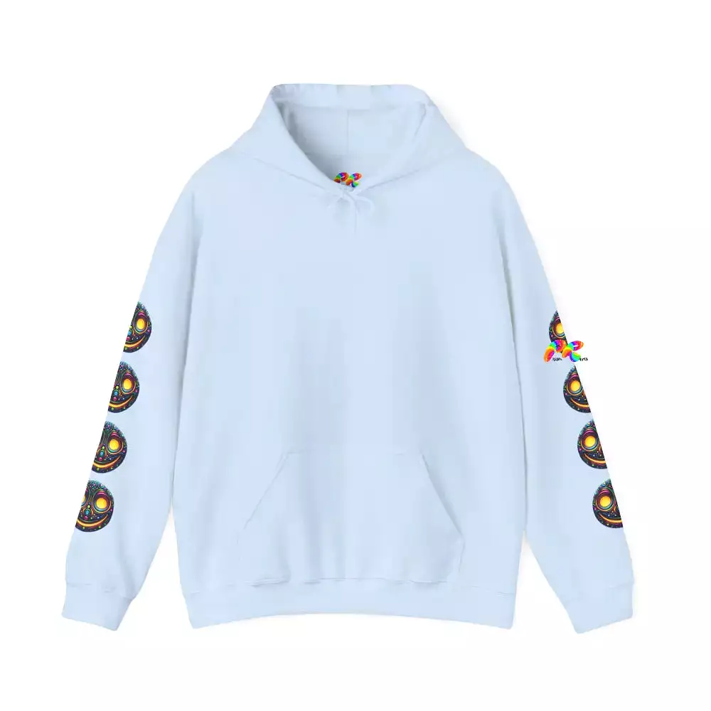 Cosmos Smiley Unisex Heavy Blend Rave Hoodie