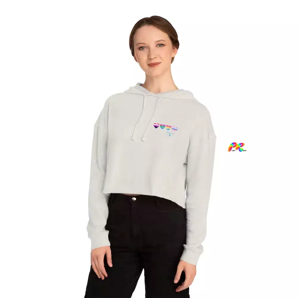 Cropped Hoodie Pride Hearts on Front and Back