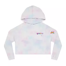 Cropped Hoodie Pride Hearts on Front and Back