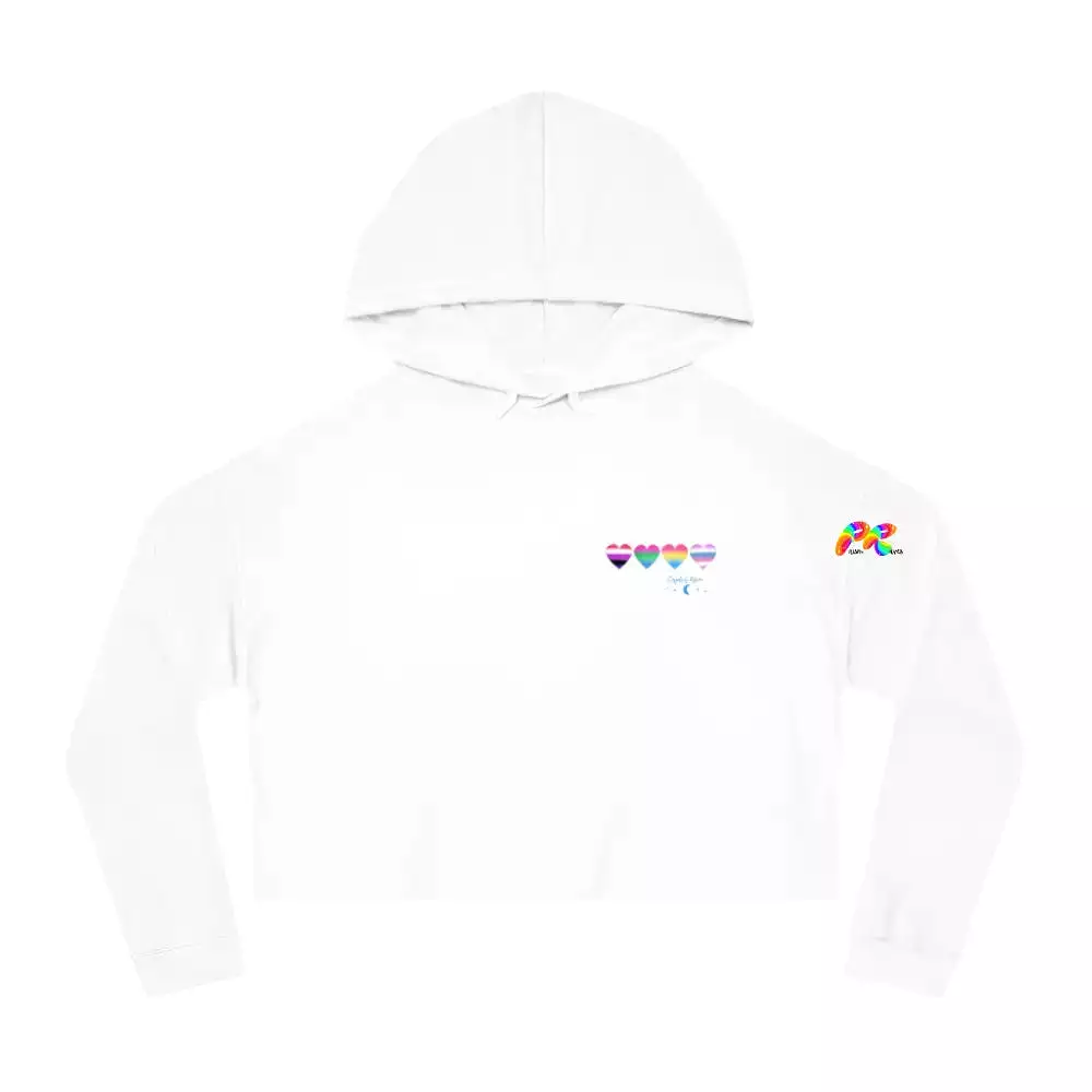 Cropped Hoodie Pride Hearts on Front and Back