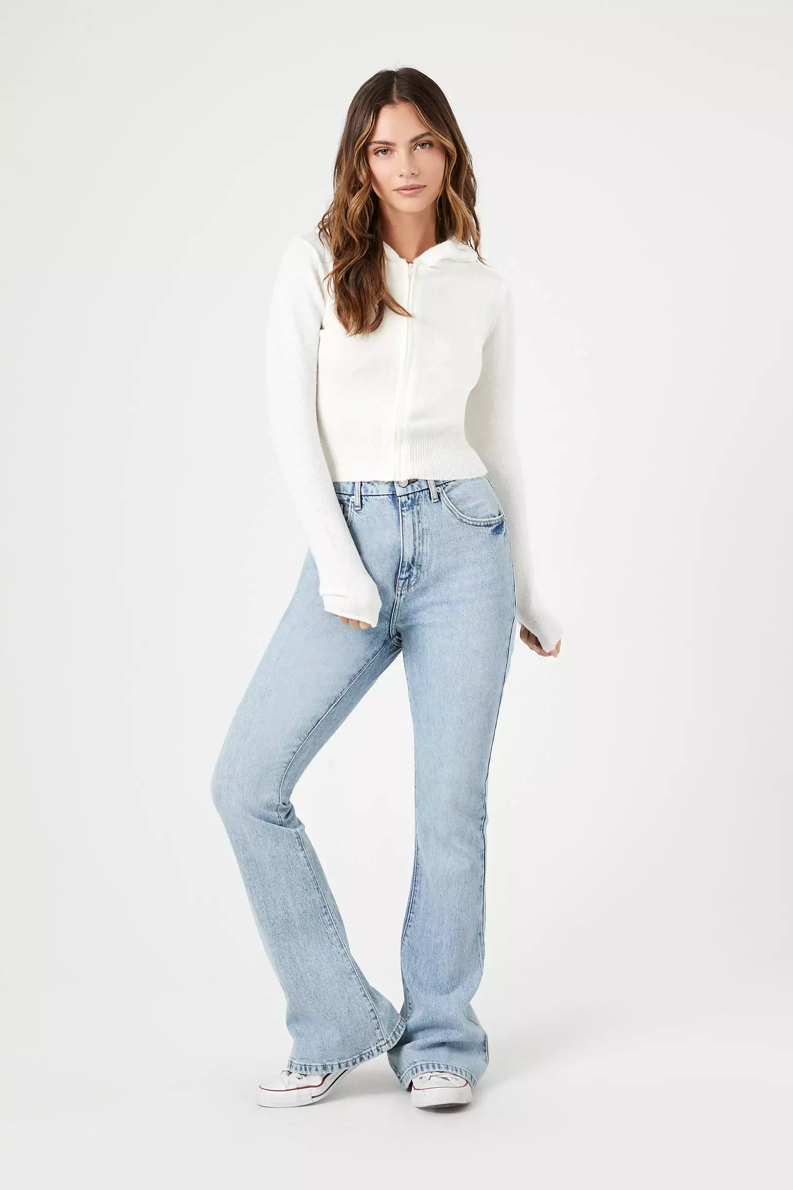 Curvy Stretch-Denim Flare Jeans