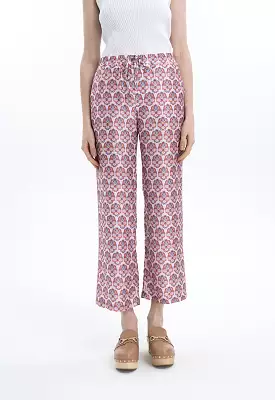 Damask Ethnic Pattern Pants