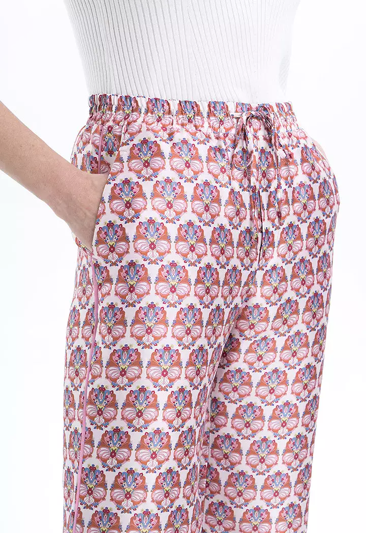 Damask Ethnic Pattern Pants