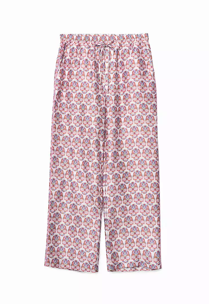 Damask Ethnic Pattern Pants