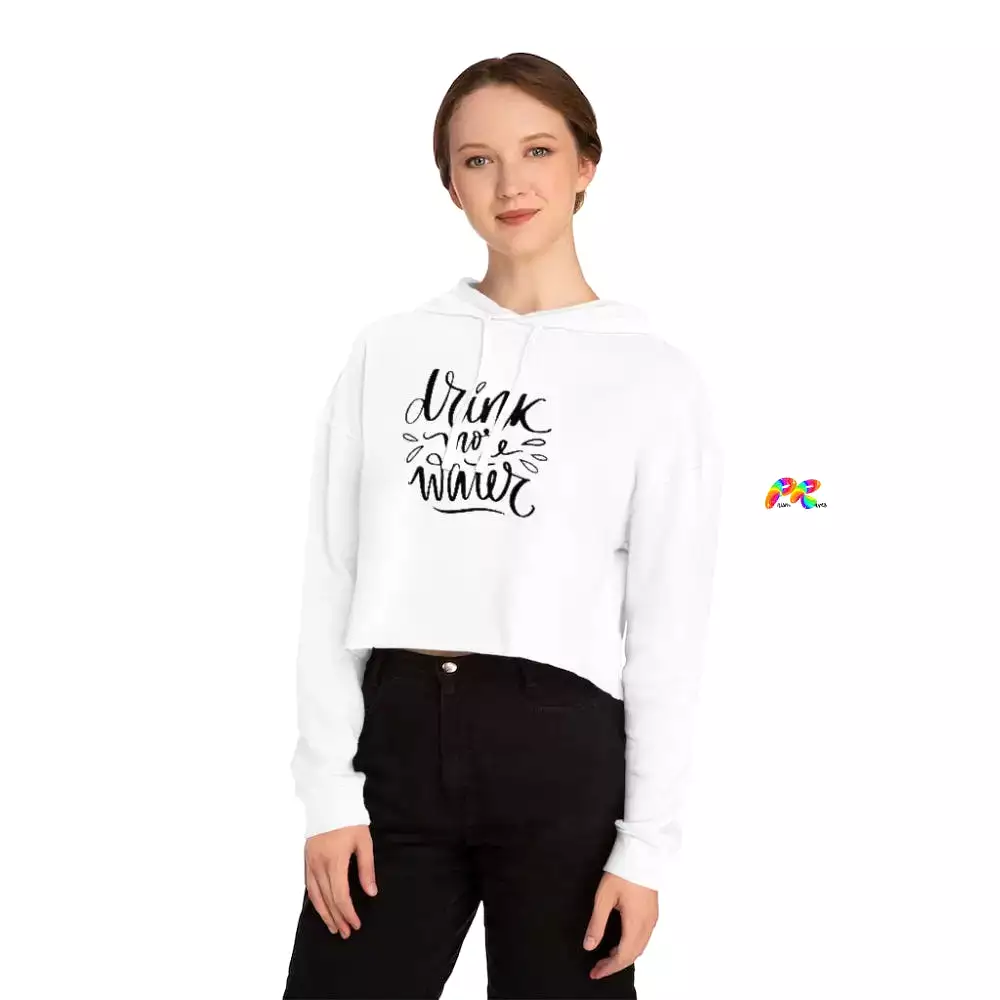 Drink Water Women’s Cropped Rave Hoodie