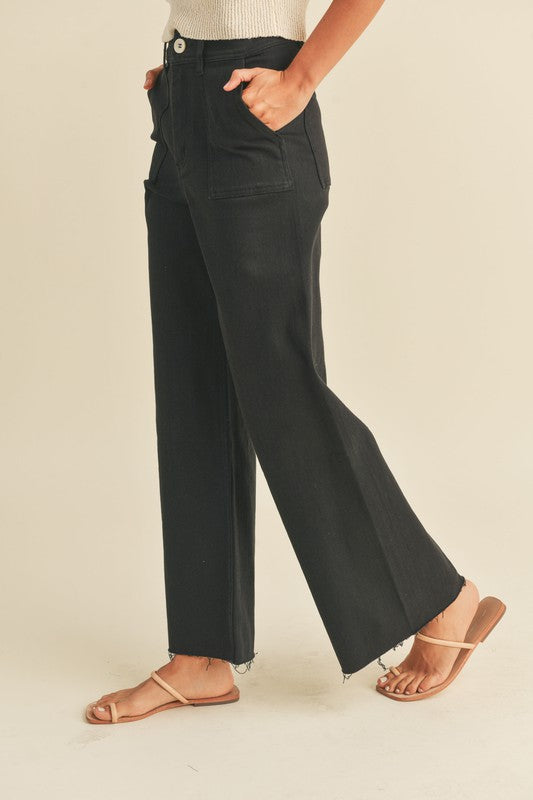 Dye & Wash Wide Leg Pants