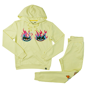 Fire Eyez Hoodie Set (Pale Yellow) /C8