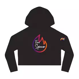 Fire Spinner Cropped Hoodie