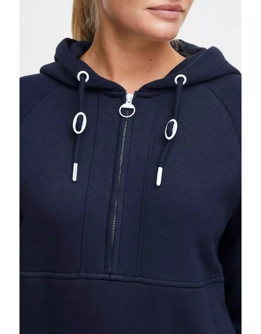 Fleece Zip up Hoodie-Navy Blue