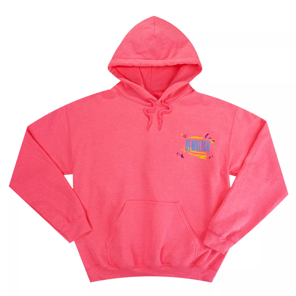 Hang Over On Life Hoodie (Safety Pink/Multi) /C9