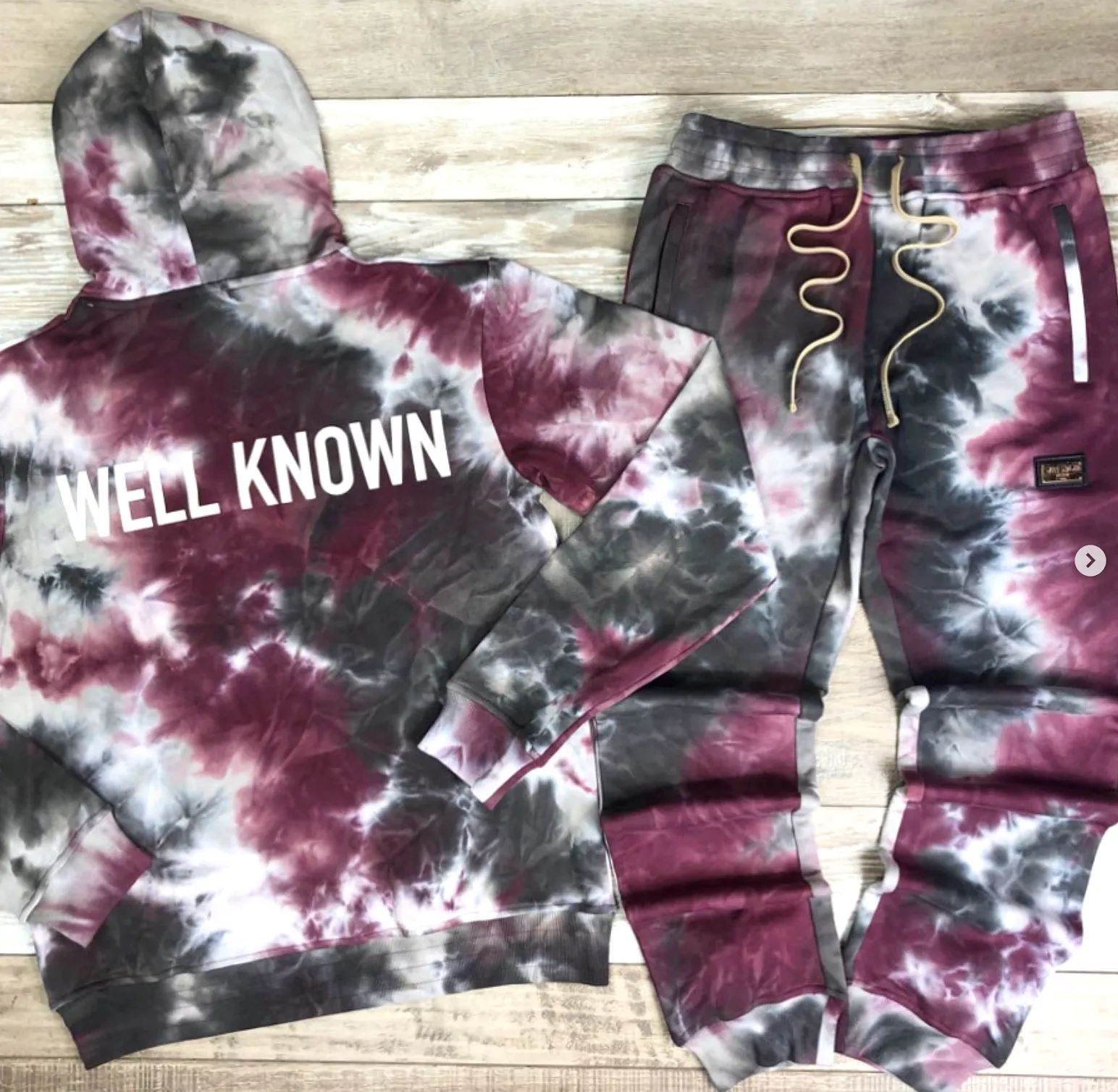 Houston Tie-Dye Hoodie (Burgundy) /D3