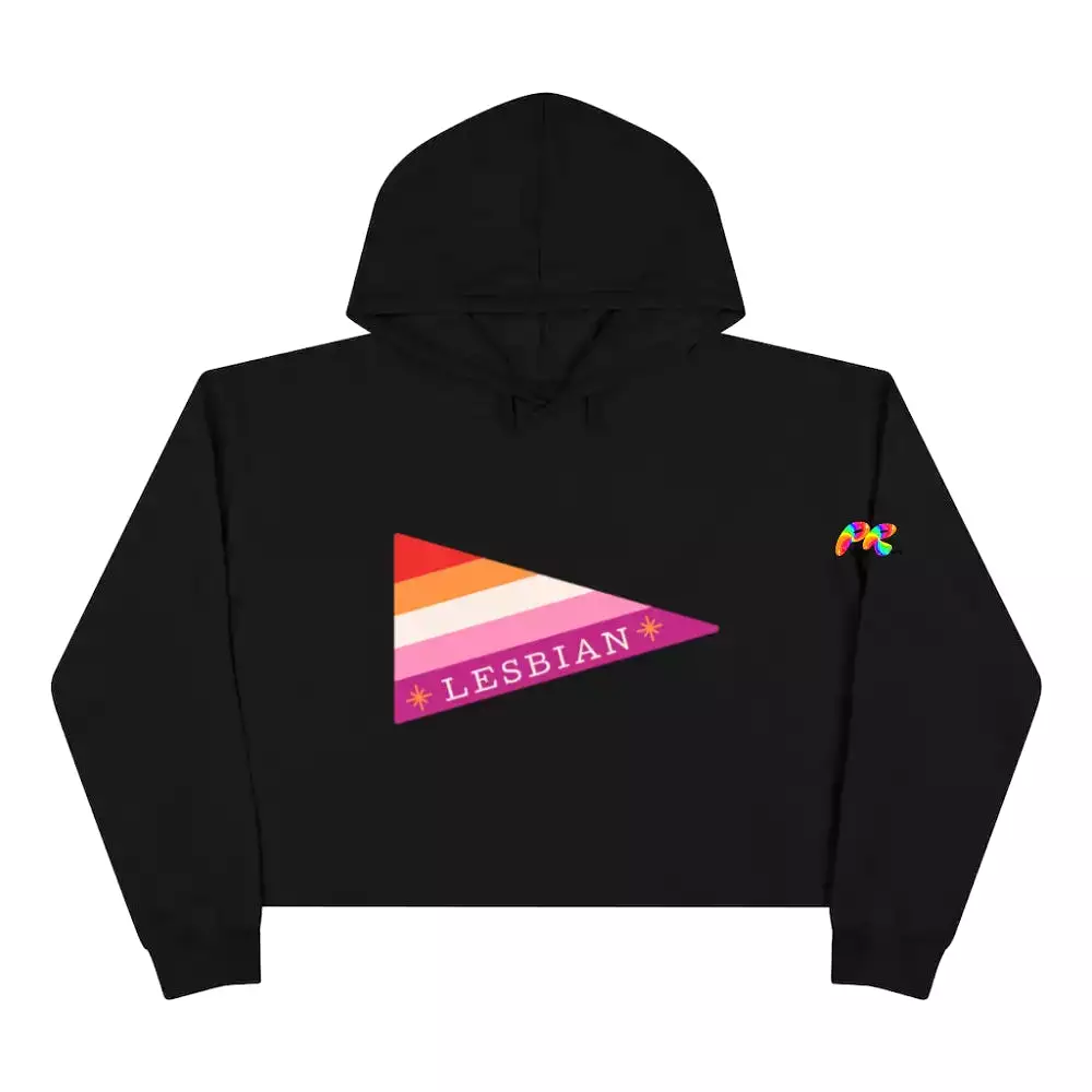 Lesbian Flag Crop Hoodie