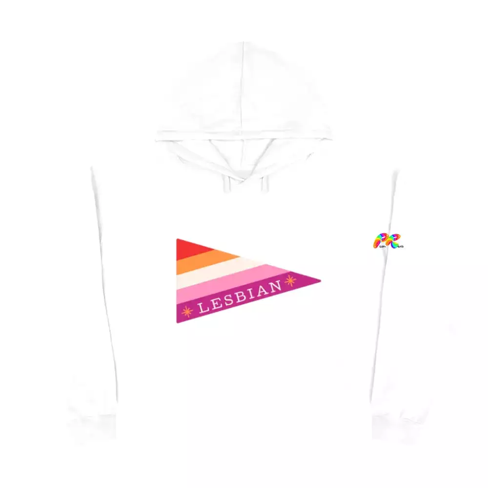 Lesbian Flag Crop Hoodie