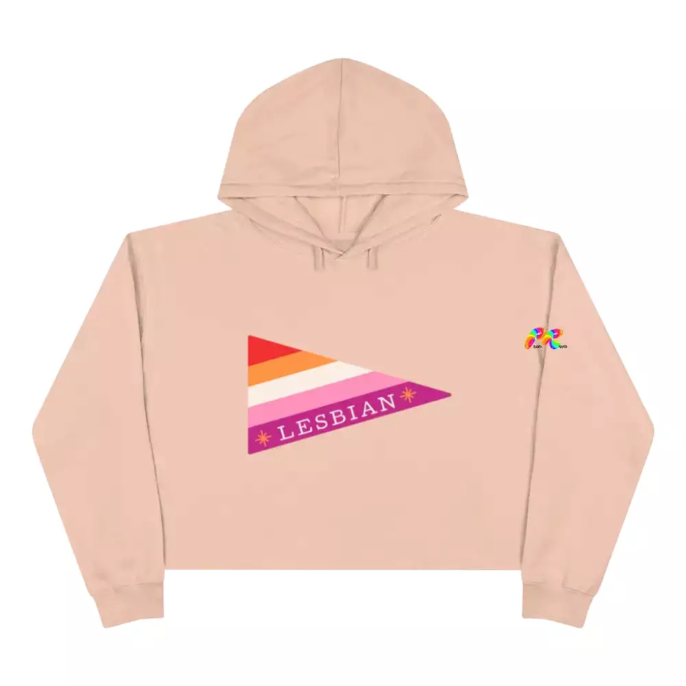 Lesbian Flag Crop Hoodie