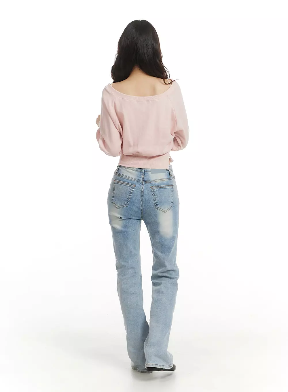 Light Washed Bootcut Jeans OF427