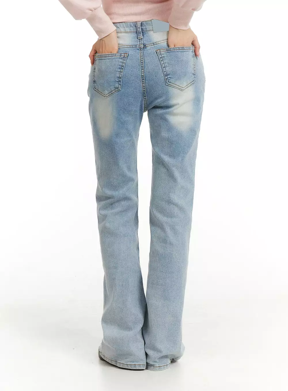 Light Washed Bootcut Jeans OF427