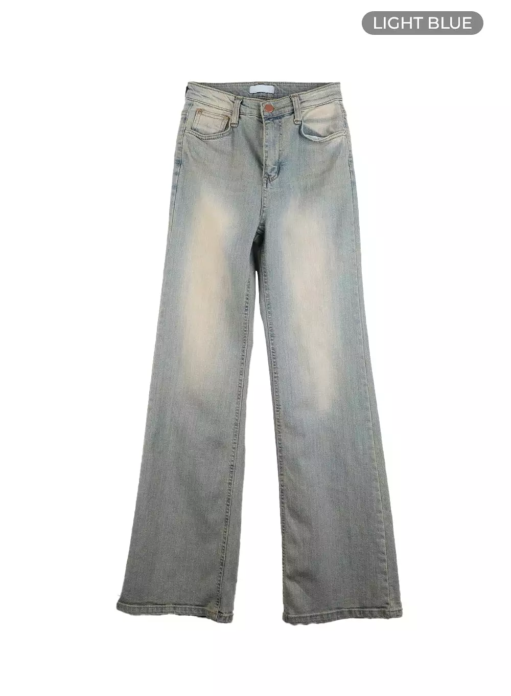 Light Washed Slim Bootcut Jeans IA417