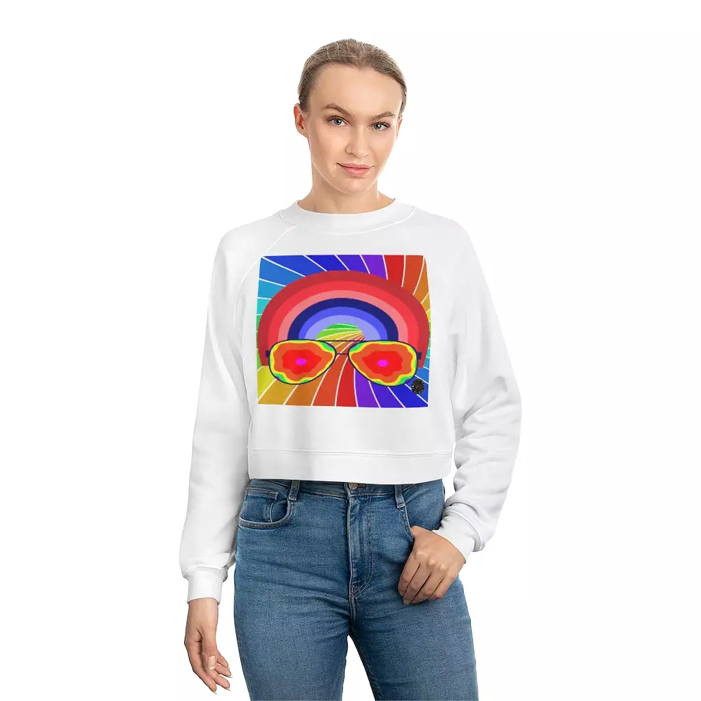 Love on Psychedelics Cropped Fleece Pullover