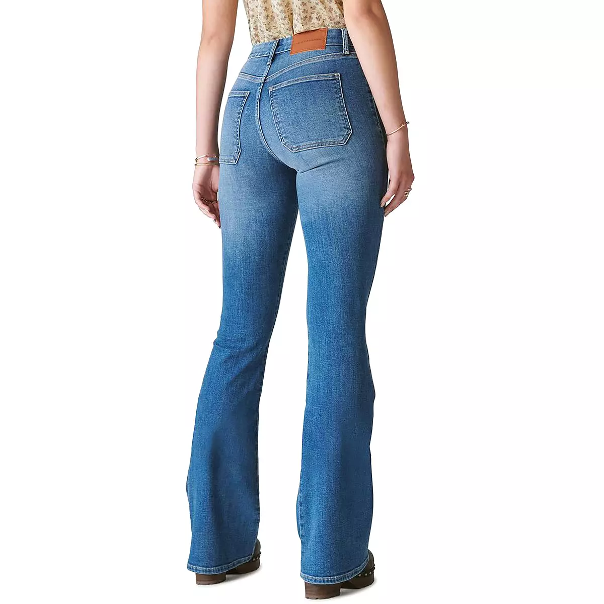 Lucky Brand Womens Stevie High-Rise Stretch Flare Jeans