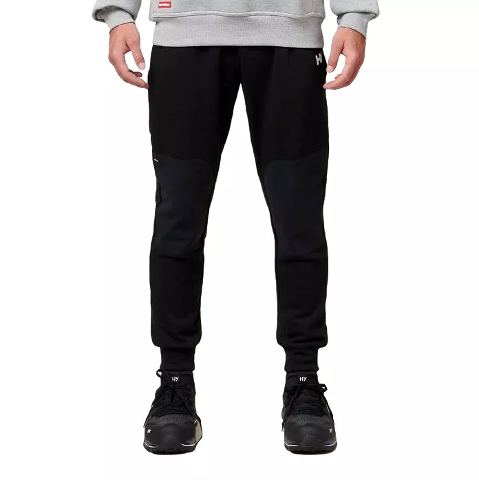 Mens Hard Yakka Xtreme Jogger Fleece Trackie Pant Black