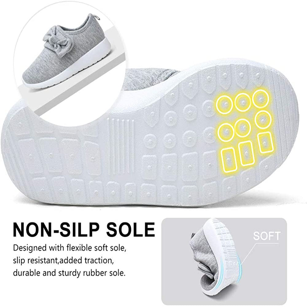 Nerteo Toddler Girl Shoes Lightweight Slip On Sneakers for Kids