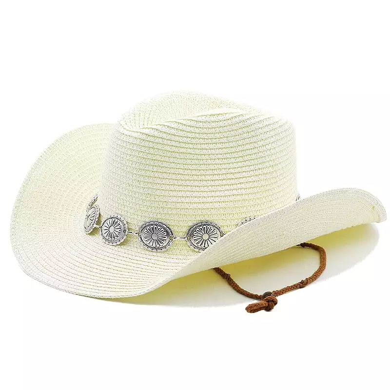 New Summer Men Women Straw Hollow Western Cowboy Hat Elegant Lady Punk Brand Sombrero Hombre Cowgirl Outdoor Jazz Beach Sun hat