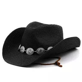 New Summer Men Women Straw Hollow Western Cowboy Hat Elegant Lady Punk Brand Sombrero Hombre Cowgirl Outdoor Jazz Beach Sun hat