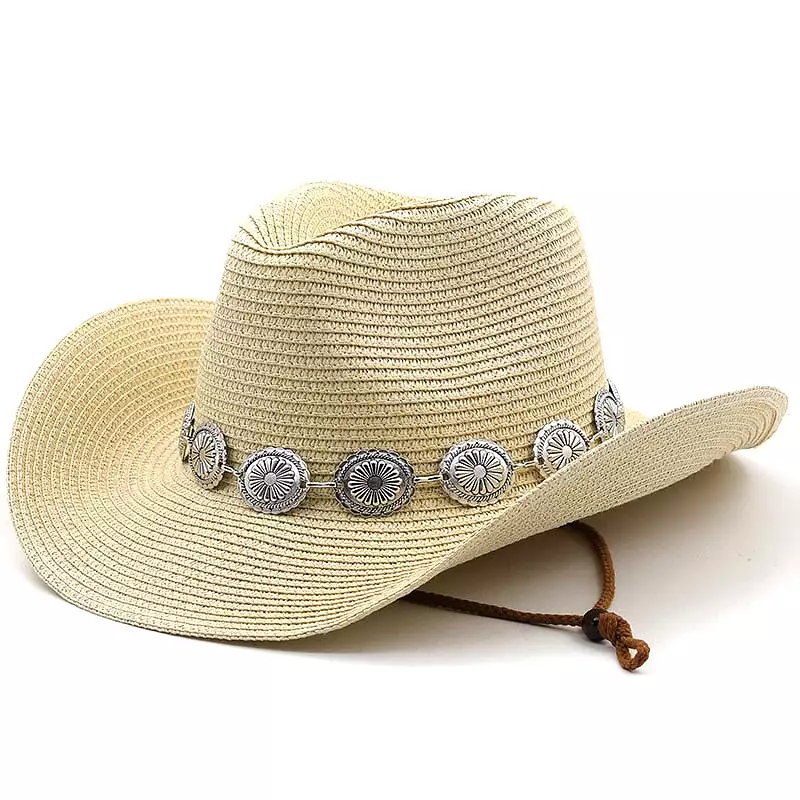 New Summer Men Women Straw Hollow Western Cowboy Hat Elegant Lady Punk Brand Sombrero Hombre Cowgirl Outdoor Jazz Beach Sun hat