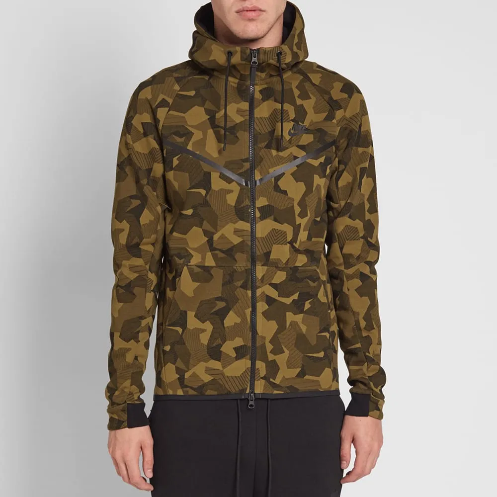 Nike Tech Fleece Camo WindrunnerOlive Flak & Black