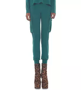 Norma Kamali Women's Cargo Jogger Pants - GREEN